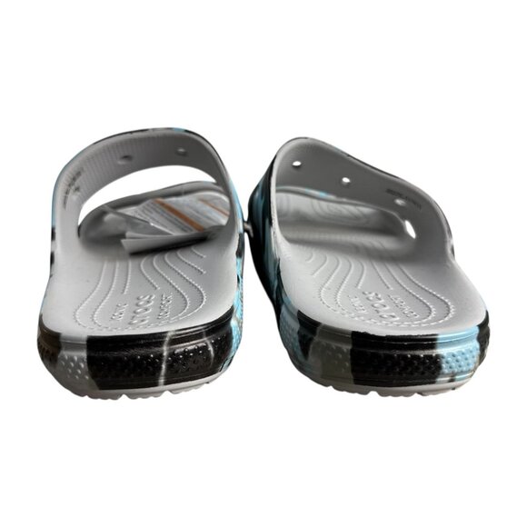 Crocs Classic Spray Camo Sandals Blue Black Iconic Comfort Mens 9/Womens 11 NWT - Picture 8 of 10